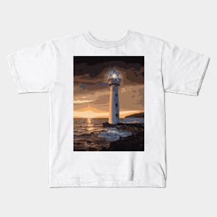 Enigmatic Lighthouse - Landscape Kids T-Shirt